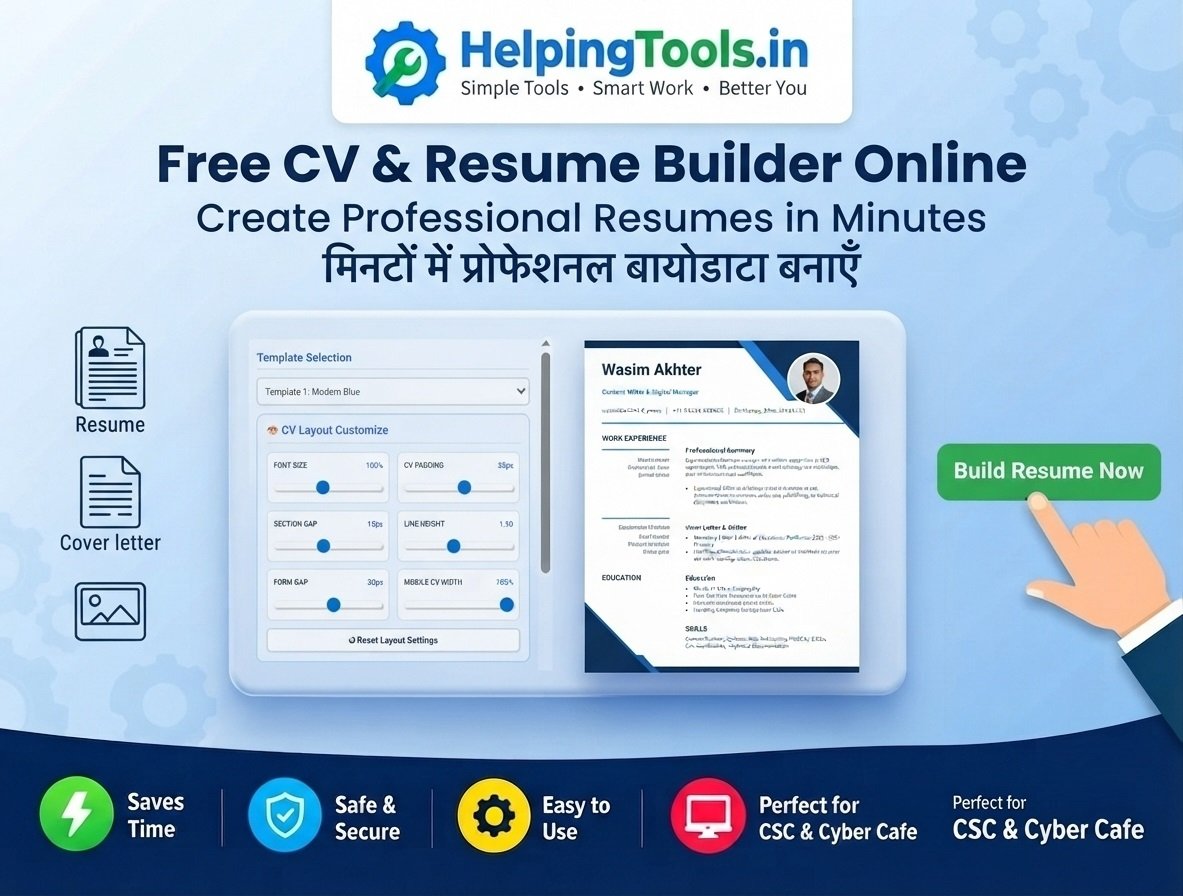 Professional Dynamic CV & Resume Builder – Create Smart Resume Online